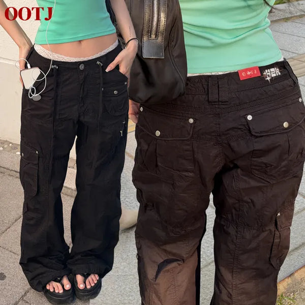Lidien Button Cargo Wide Pants