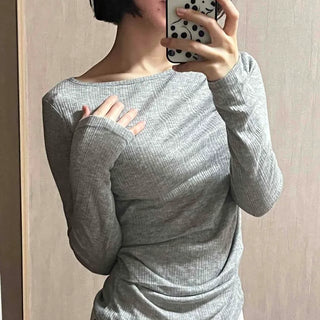 PIR Slim Fit Plain Casual Daily Long Sleeve T-shirt