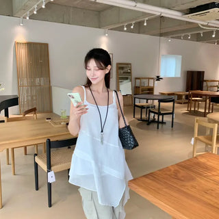 Asymmetrical layered sleeveless dress