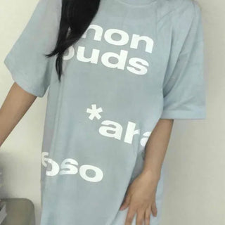 Oversized Lettering Daily Short Sleeve T-shirt