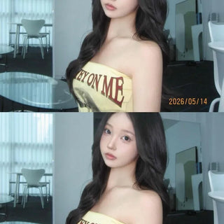Lettering Graphic Print Tube Top H-Line Sleeveless