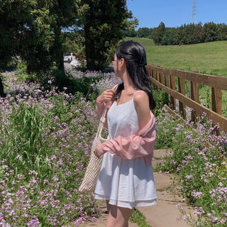 Molling Frill String Flare Tiered Bustier Sleeveless Dress