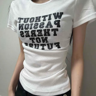 Slim Fit Lettering Daily Short Sleeve T-shirt