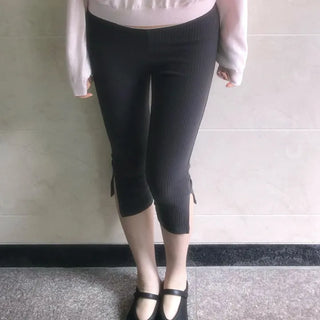 lace trim biker shorts