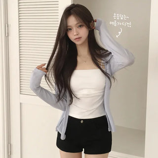 Delicate~ Soothing item: Open Delicate Fit Summer Long Sleeve Cardigan