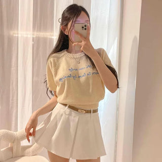 Loose Fit Lettering Short Sleeve Daily