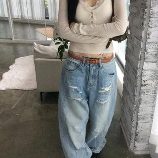 ASH ICE Denim Wide Pants