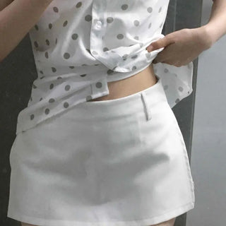 Straight H-Line Daily Casual Mini Skirt