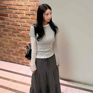 Layered Dot Regular Fit Daily Long Sleeve T-shirt