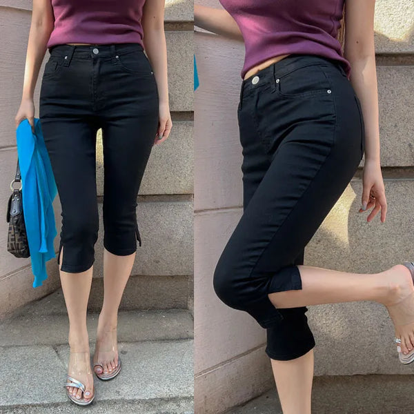 Melbourne slit capri pants