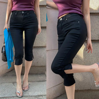 Melbourne slit capri pants