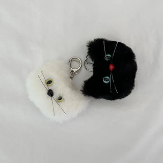 Cocomyau Black Cat Doll Bag Couple Keyring