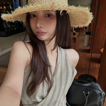 Cancan Fedora Rattan Hat