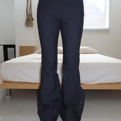 Eyelet Point Cool Raw Denim Bootcut Pants
