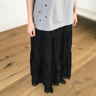 Vintage Lace Tiered Skirt