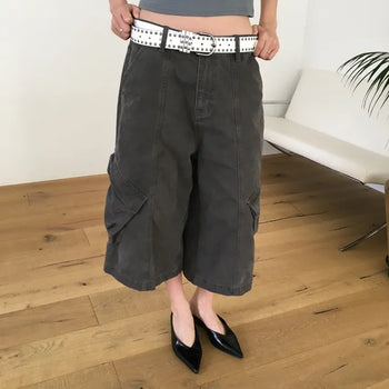 Line Cut Cargo Pants
