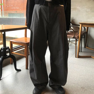 Mystic Oversized Loose Fit Crispy Curved Balloon Fit Wide Elastic Waist Summer Cotton Pants