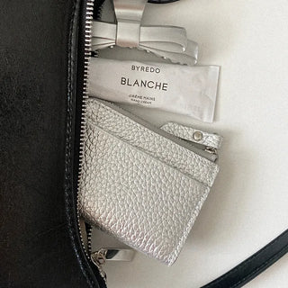 Silver Comfy Wallet cow leather silver comfy wallet  cow leather card wallet