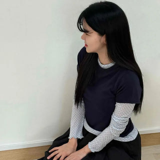 Layered Regular Fit Plain Long Sleeve T-shirt