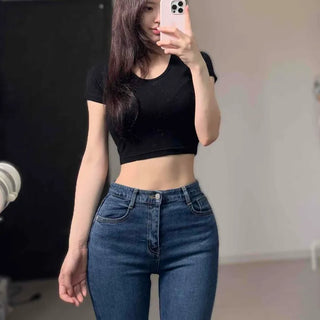 Washed Slim Fit Straight Daily Long Pants