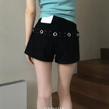 Solity Eyelet Cotton Shorts