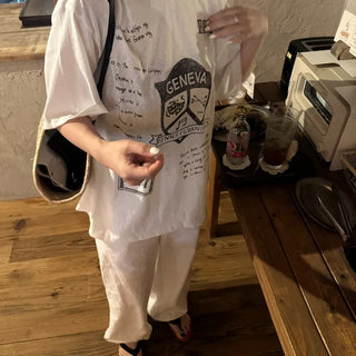 Geneva T-shirt Loose Fit Printed Short Sleeve Boxy Tee