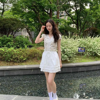 Frill Tiered A-Line Daily Mini Skirt