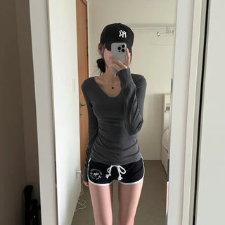 [Super Slim Fit/No-Weight Gain Item!!] Mochi Modal Basic Glamorous Spring/Summer Long Sleeve Tee