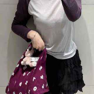 Contrast Raglan Sleeve Regular Fit Daily Long Sleeve T-shirt