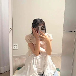 Frill Tiered A-Line Loose Fit Daily Long Skirt