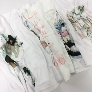 X-ray Light Print Slim Fit Short Sleeve Tee / Kitsch Graphic T-shirt y2k 2000s Vintage Summer Short Sleeve Fairy Look