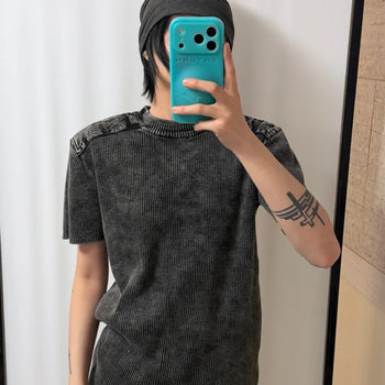 Summer Shoulder Panel Vintage Knit
