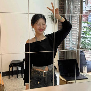 Loose Fit Plain Shirred Long Sleeve Daily