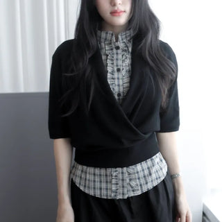 wrap midi sleeve top (2c)