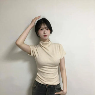 Lead Plain Slim Fit Round Neck Daily Short Sleeve T-shirt