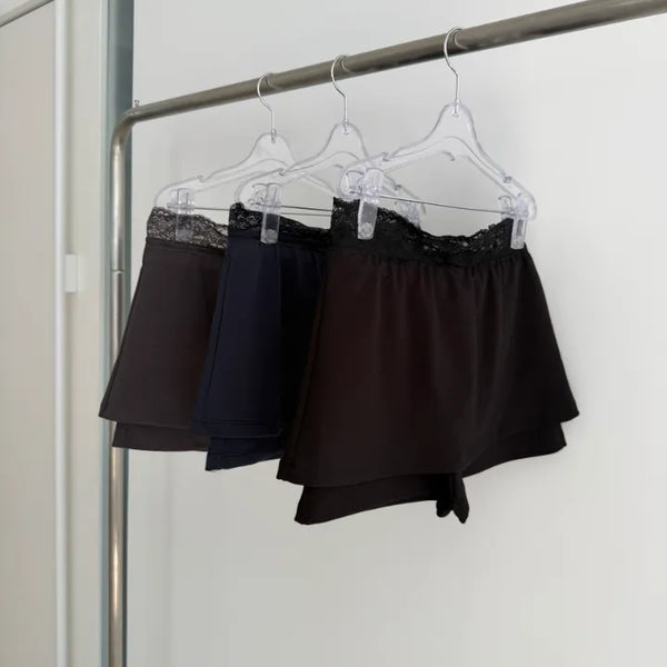 Cush Lace Low-Rise Skirt-Pants Skirt-Pants Mini Skirt