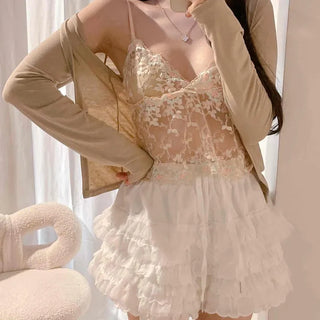 Open-front Loose Fit Plain Long Sleeve Daily Cardigan