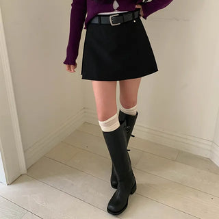 Front Belt Set Skirt Pants