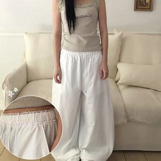 Pinky Lace Nylon Pants