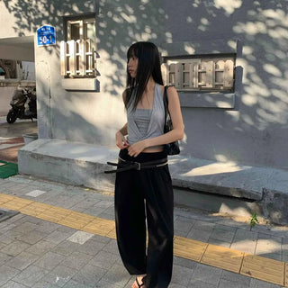 Loose-fit Wide Casual Daily Long Pants