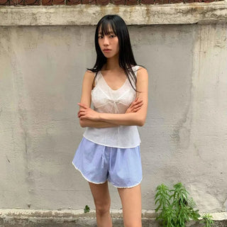 Loose-fit Striped Strap Feminine Casual Shorts