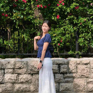 Ronnie Frill Tiered A-Line Daily Long Skirt