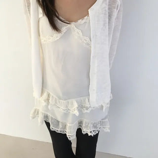 *Muand* Ellie Lace Chiffon Dress