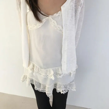 *Muand* Ellie Lace Chiffon Dress