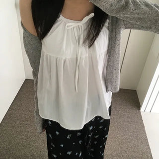 Miss Shirred Sleeveless Blouse