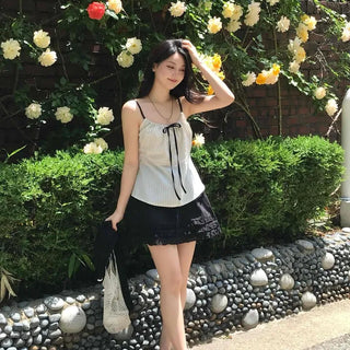 Frill Tiered A-Line Daily Mini Skirt