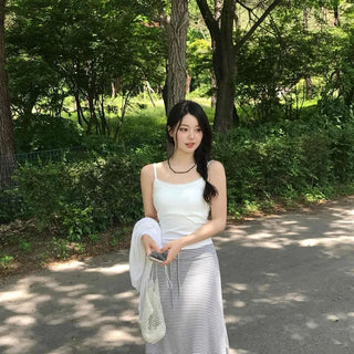 Slim Fit Plain Strap Daily Sleeveless