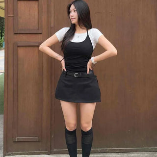 A-line Daily Casual Mini Skirt