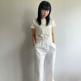 Frill Wide Loose Fit Daily Long Pants