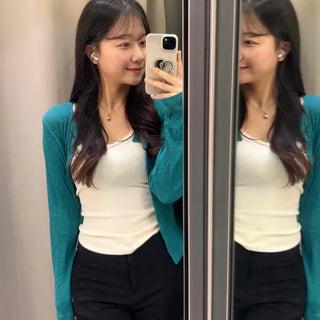 Robel Button Plain Slim Fit Long Sleeve Cardigan